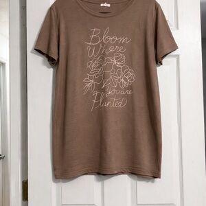 Maurices Brown 'Bloom Where You Are Planted' Graphic Tee